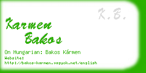 karmen bakos business card